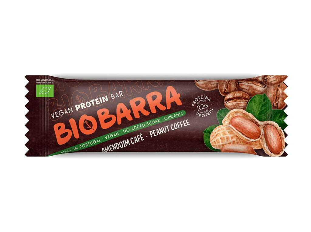 Barra Proteica Amendoim Café Bio Sem Glúten 45g - BIOBARRA