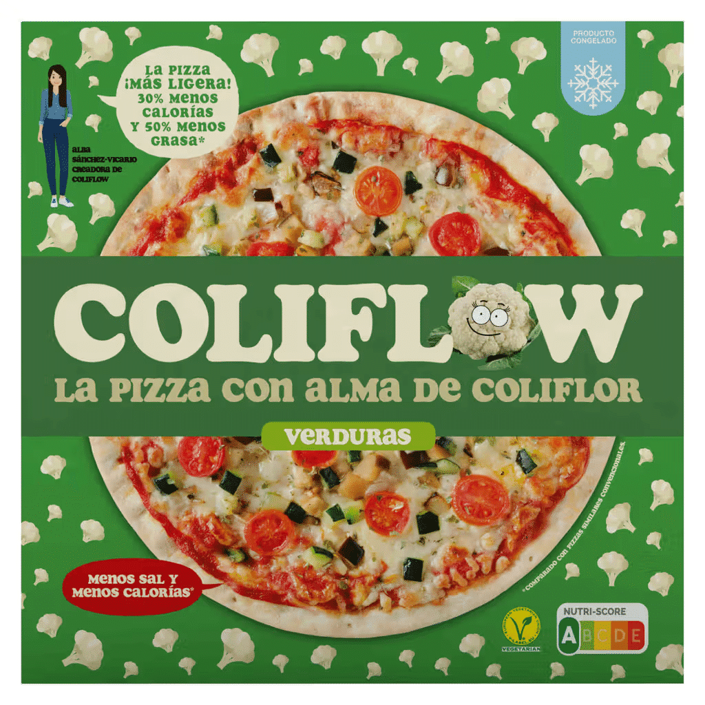 Pizza com base de Couve Flor Vegan - COLIFLOW