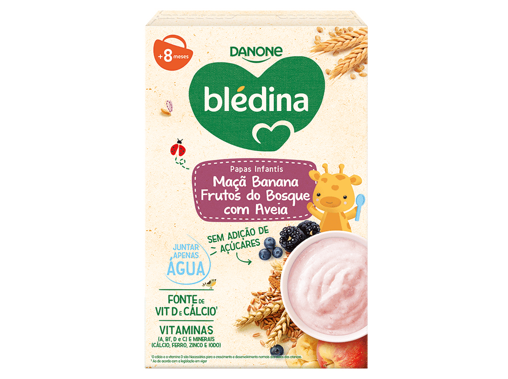 Farinha Láctea Maça Banana Frutos Bosque 200g - BLEDINA