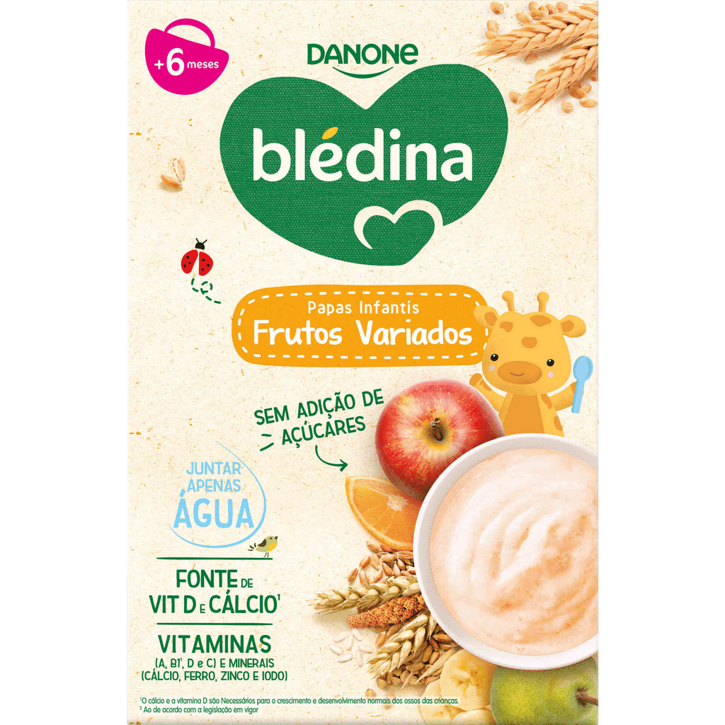 Papa Infantil Farinha Láctea Frutos Variados +6m - BLÉDINA