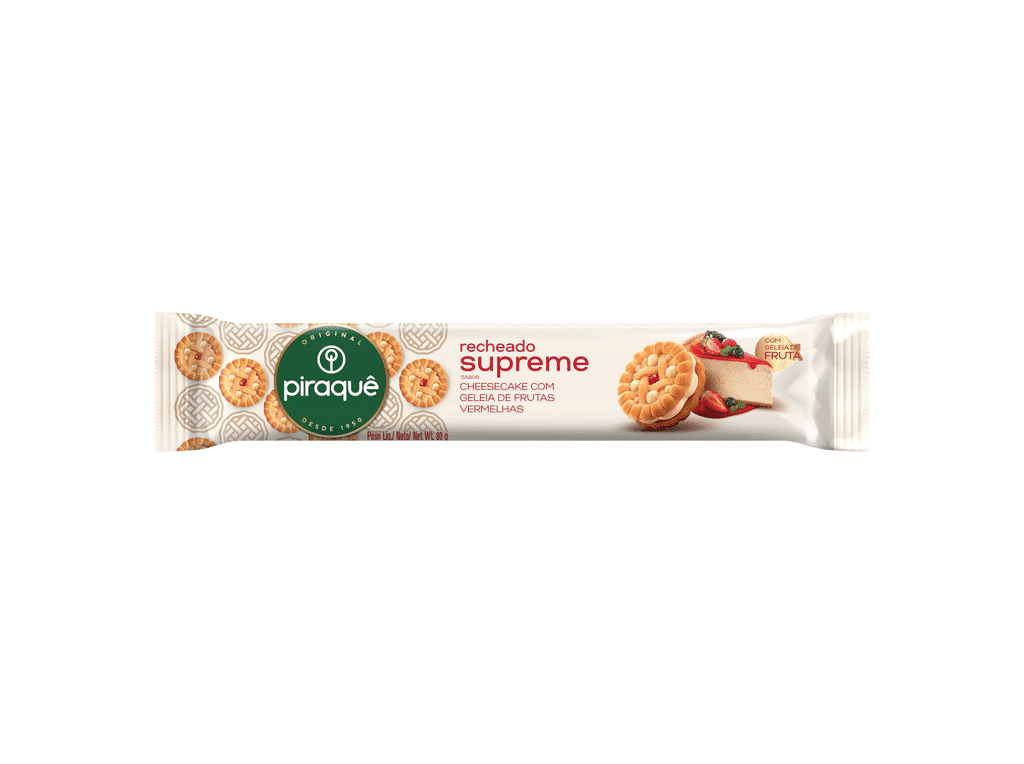 Biscoito Recheado Supreme Cheesecake 80g - PIRAQUÊ