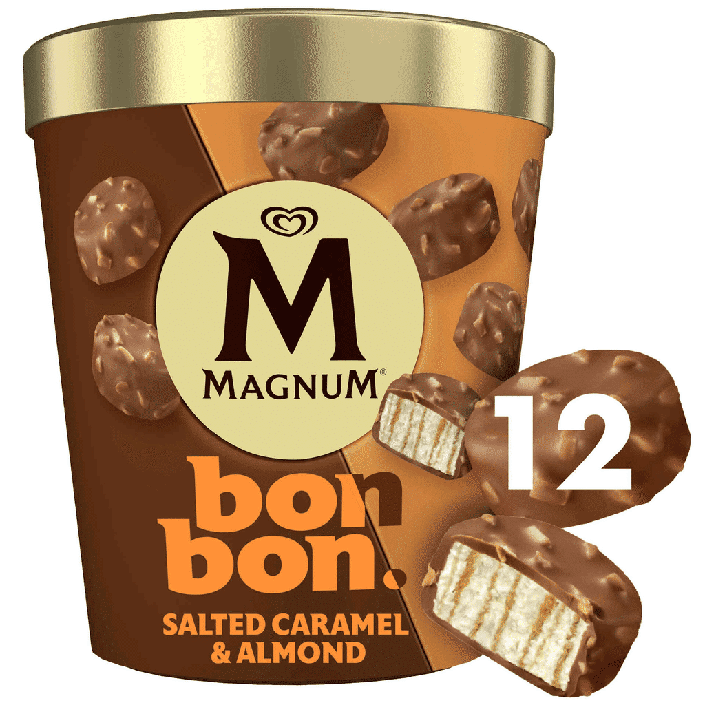 Gelado Bombom Caramelo Salgado e Amêndoas - MAGNUM