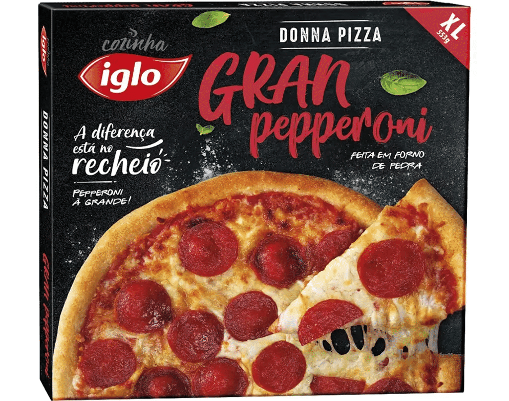 Pizza Gran Pepperoni XL embalagem 553 g - IGLO DONA PIZZA