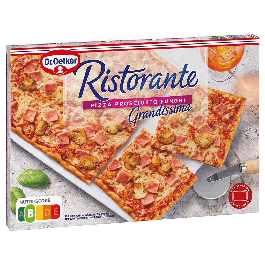 Pizza Ristorante de Prosciutto e Cogumelos Grandíssima, 580g - DR. OETKER