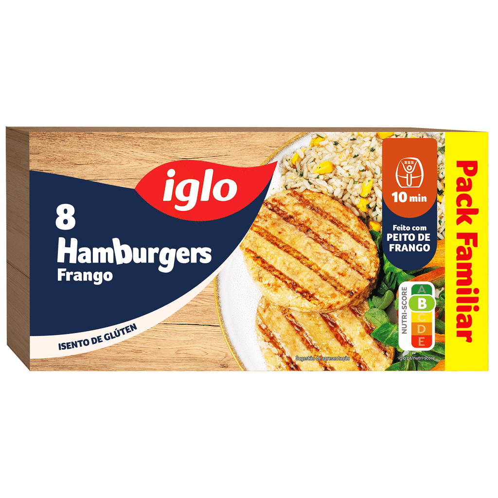 Hambúrguer de Frango sem Glúten - CAPITÃO IGLO