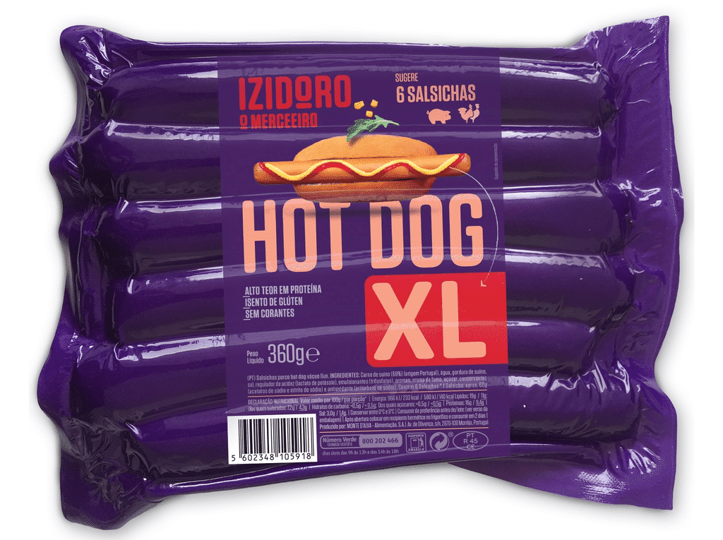 Salsichas Hot Dog Xl 360 G - IZIDORO