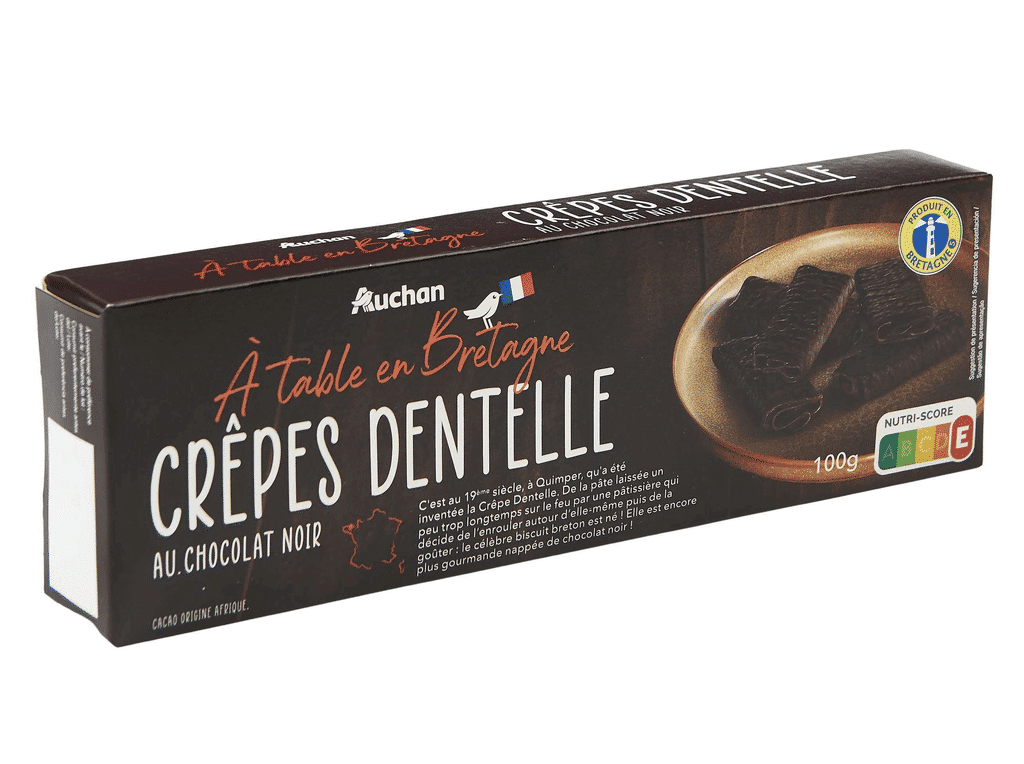 Bolacha À Mesa Em França Crêpes Dentelle Chocolate 100 G - AUCHAN