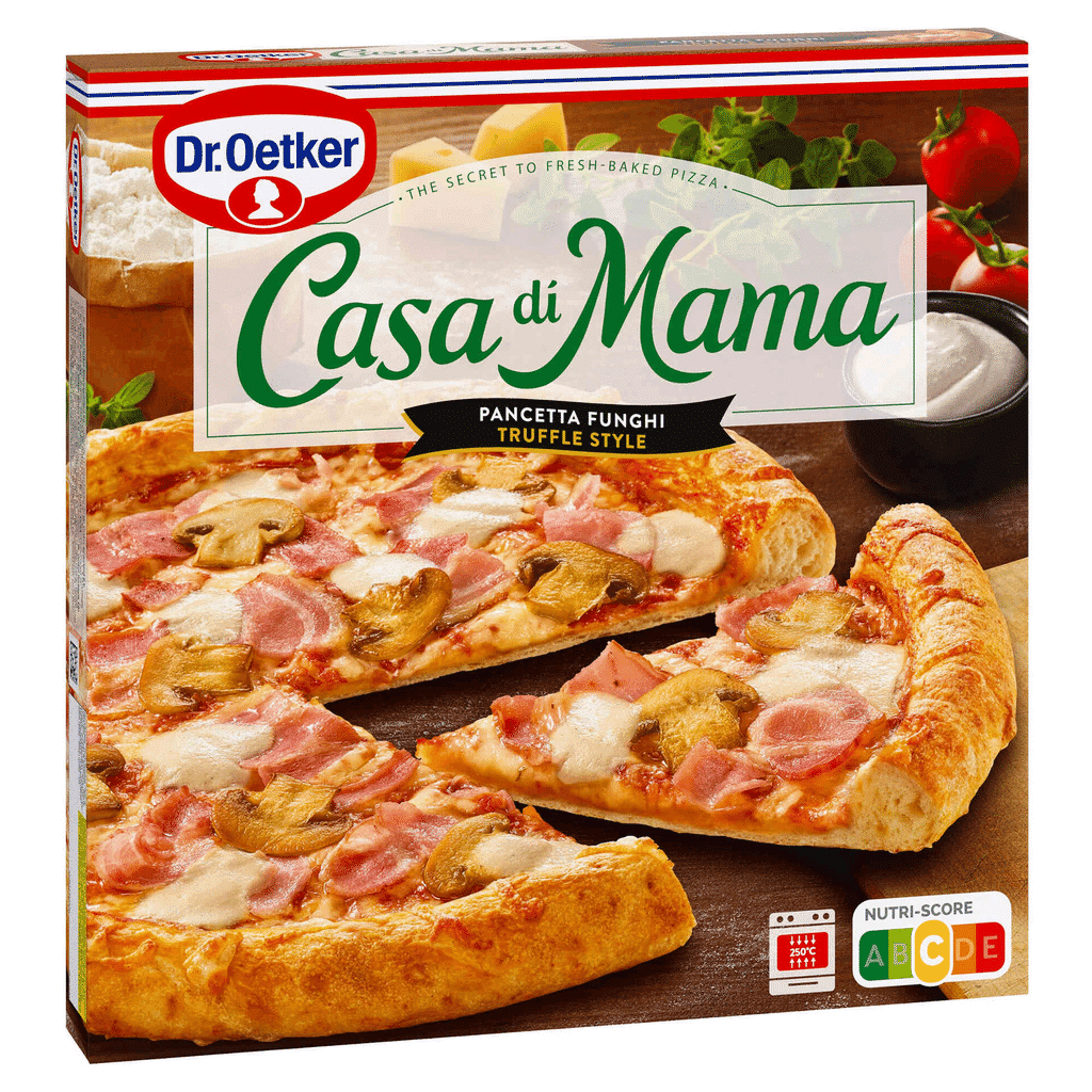 Pizza de Pancetta e Cogumelos - CASA DI MAMA