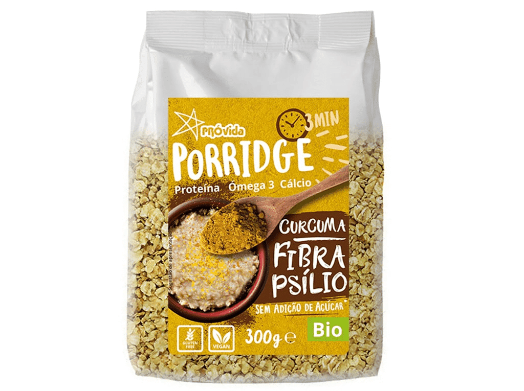 Papas De Aveia Bio Curcuma & Fibrapsílio 300g - PROVIDA