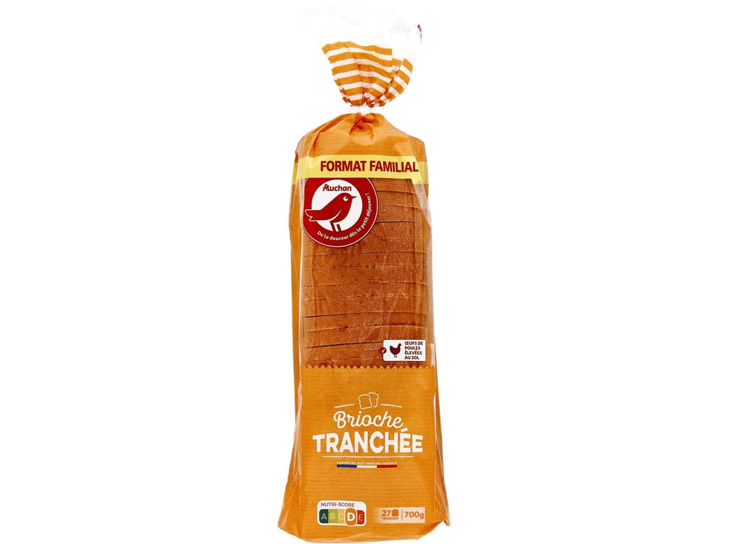 Pão Brioche Fatiado 700g 27 Fatias - AUCHAN
