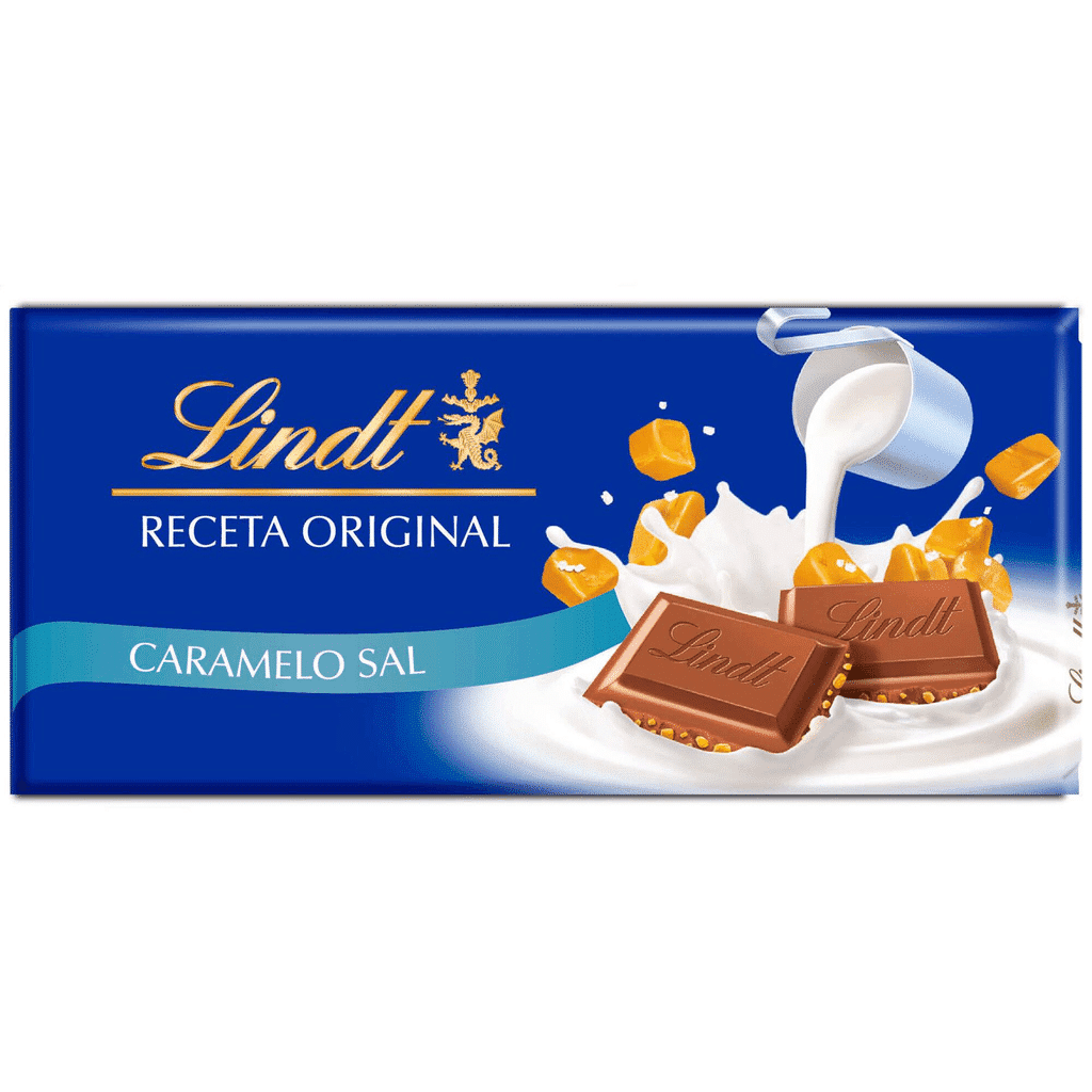 Tablete de Chocolate de Leite Receta Original Caramelo Salgado - LINDT
