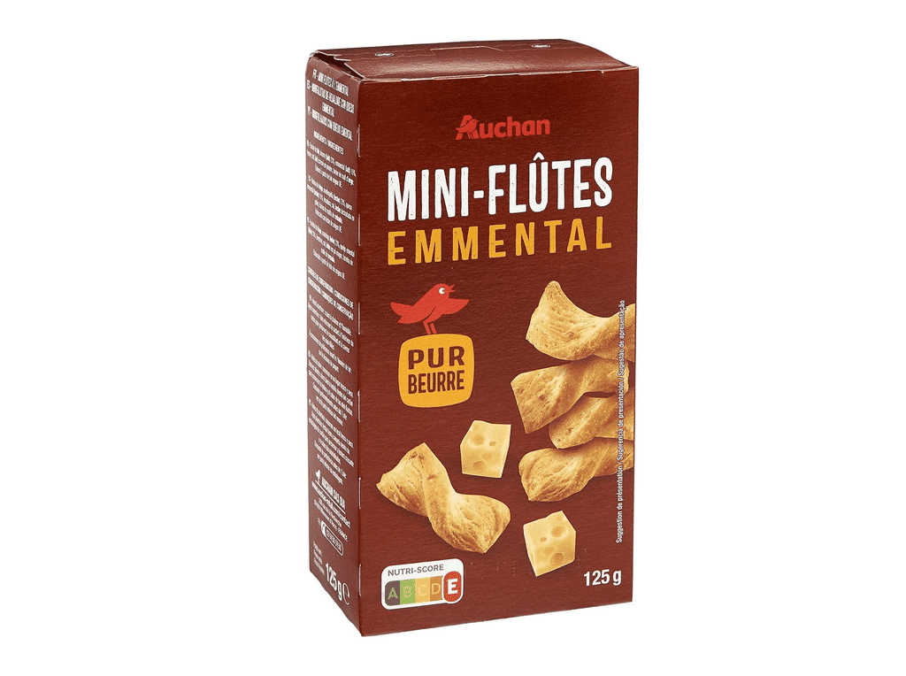 Minifolhados Queijo Emmental 125g - AUCHAN