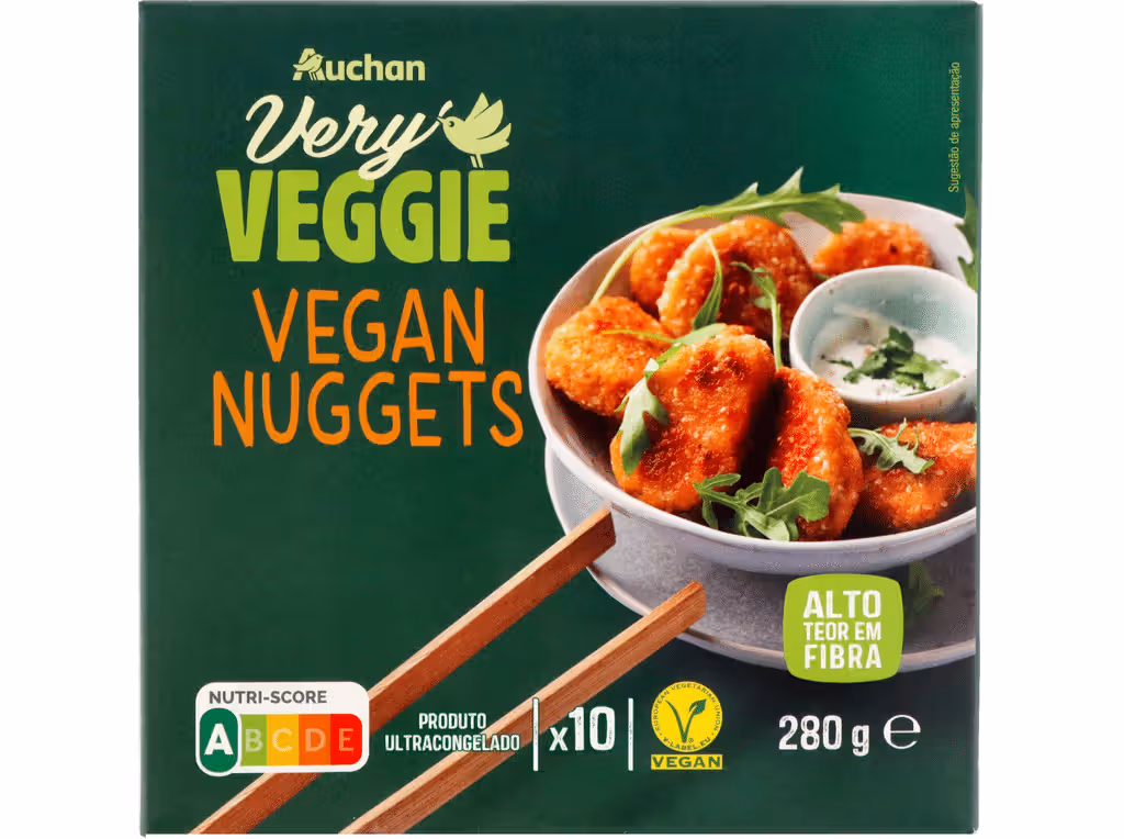 Vegan Nuggets Very Veggie 10un 280g - AUCHAN