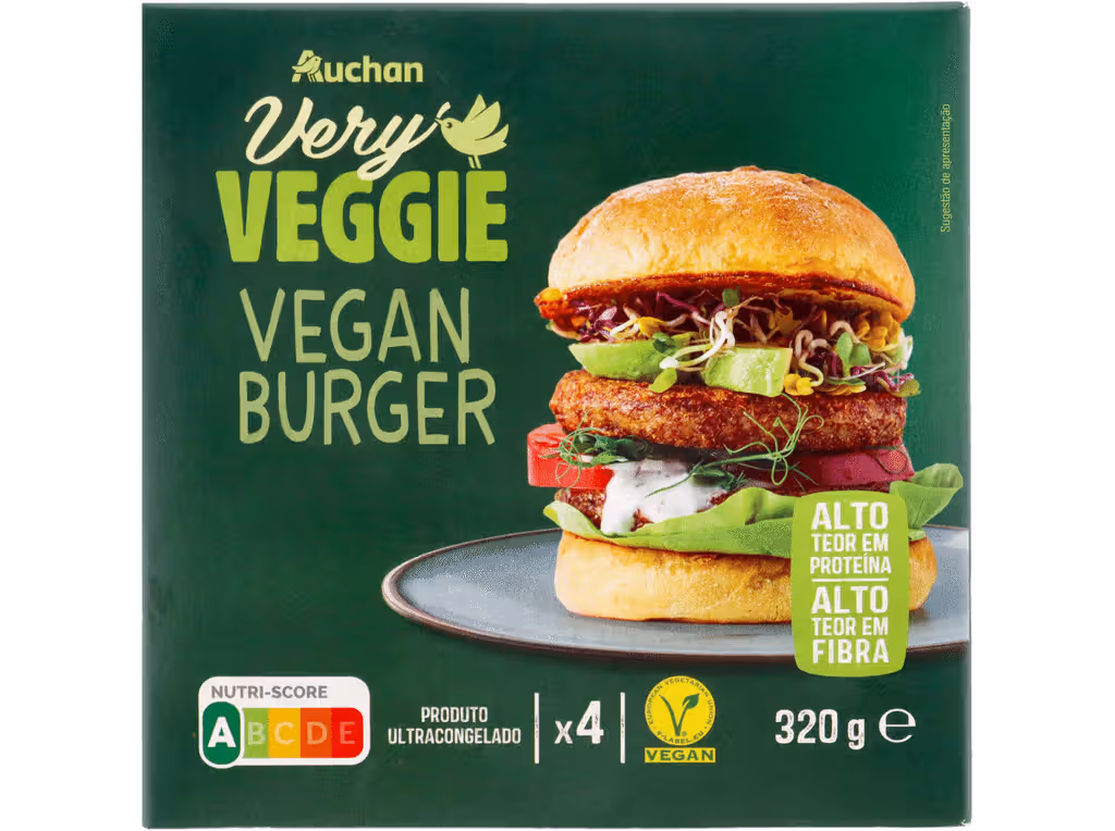 Vegan Burguer Very Veggie 4un 320g - AUCHAN