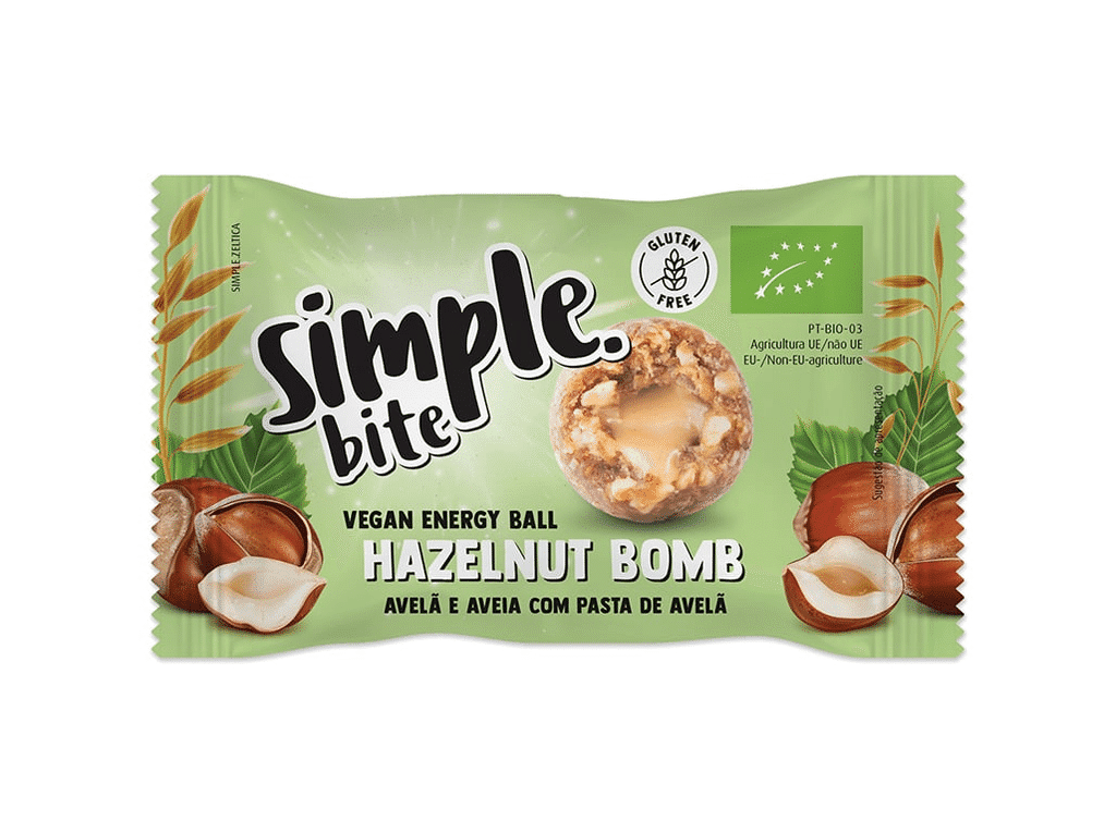 Bola Energética Simple Hazelnut Bomb 30 G - SIMPLE BITE