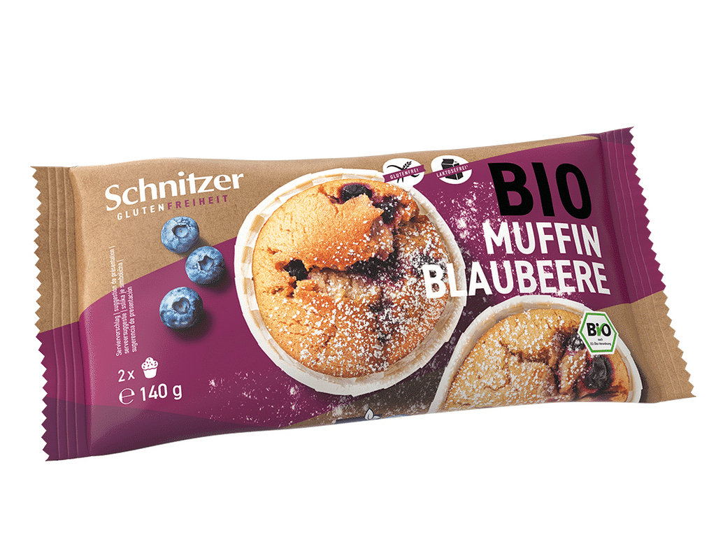 Muffin Sem Glúten Mirtilo Bio 140g - SCHNITZER