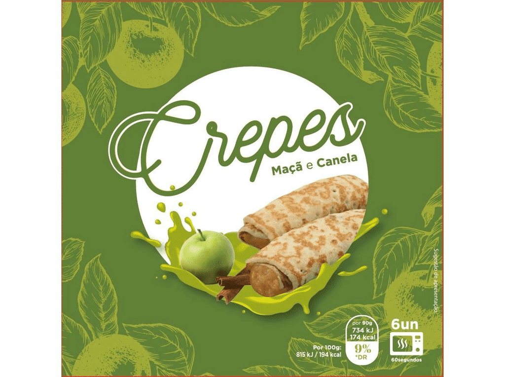 Crepes De Maçã E Canela 540g - NOVADOLCI