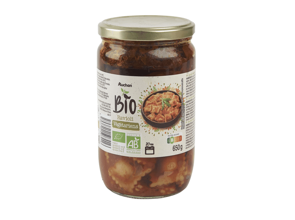 Ravioli Vegetariano Em Frasco 650g - AUCHAN BIO
