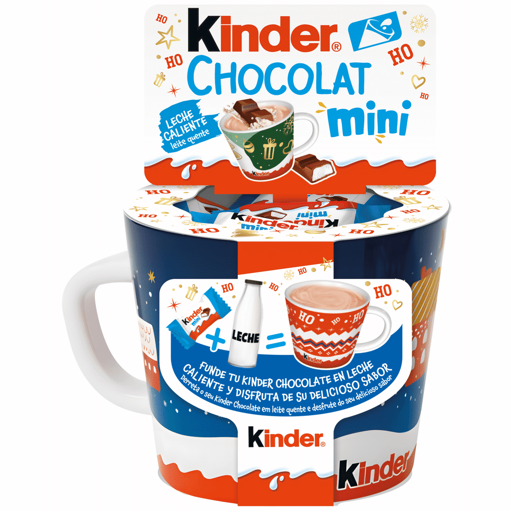 Caneca com Snacks de Chocolate de Leite Mini - KINDER