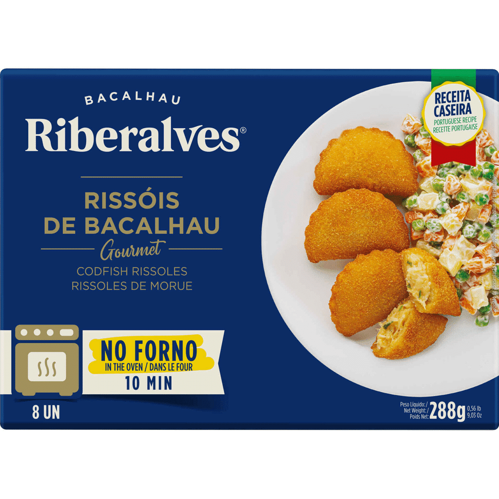Rissóis de Bacalhau Gourmet para Forno - RIBERALVES
