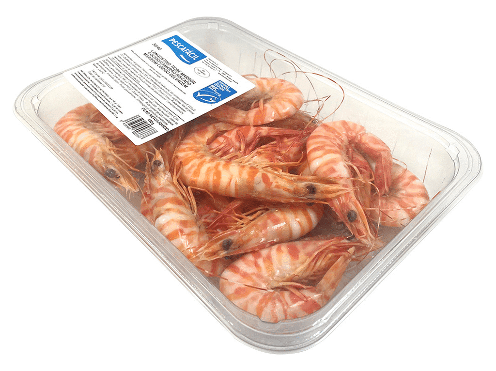 Camarão Riscado Cozido 30 / 40 400g - PESCAFACIL