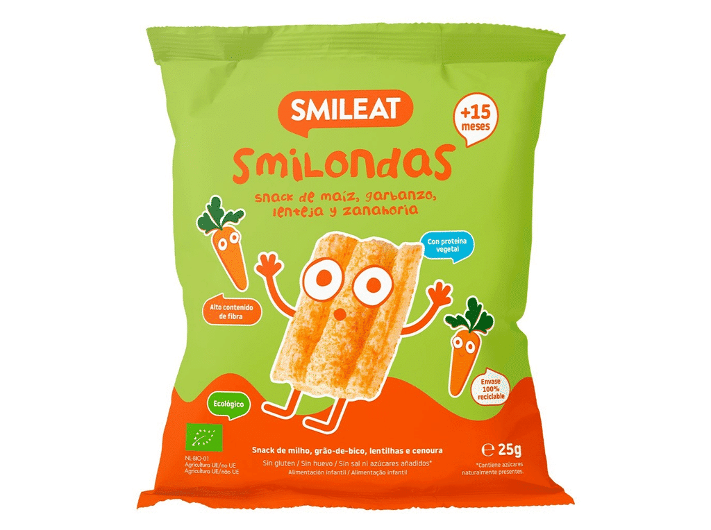 Snack Bio Lentilhas Cenoura 25g - SMILEAT