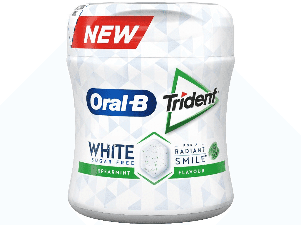 Pastilhas Oral B White Bottle 68 G - TRIDENT