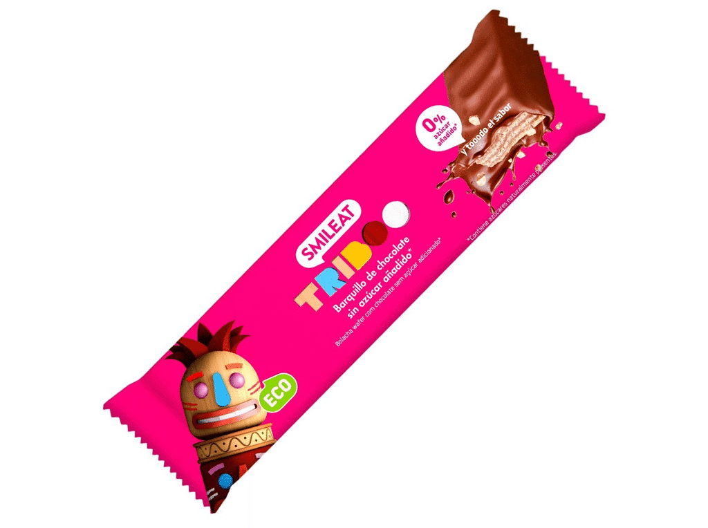 Bolacha Wafer Cobertura Chocolate Bio 40g - SMILEAT