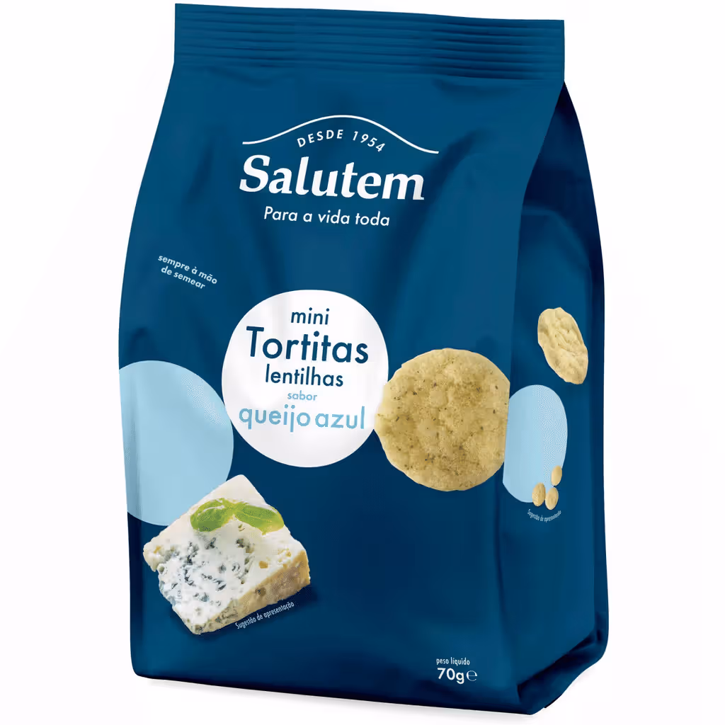 Tortitas de Lentilhas Mini Queijo Azul - SALUTEM