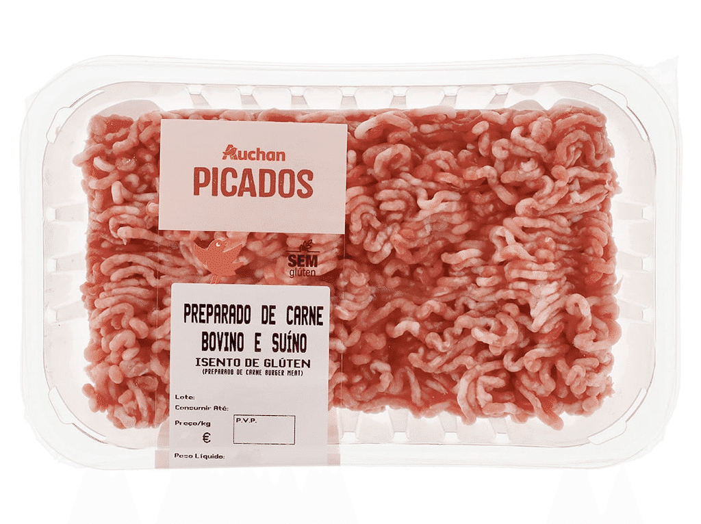 Preparado De Carne Picada De Bovino / Suino Isento De Glúten 400gr - AUCHAN