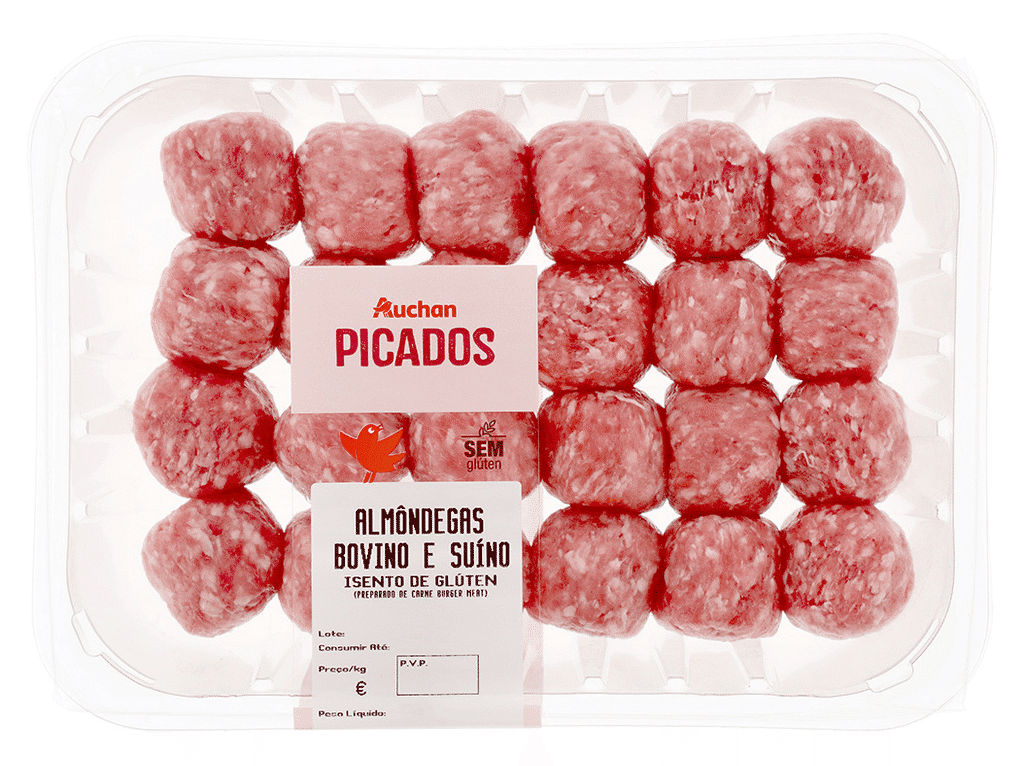 Almôndegas De Bovino / Suino Isento De Gluten 800gr - AUCHAN