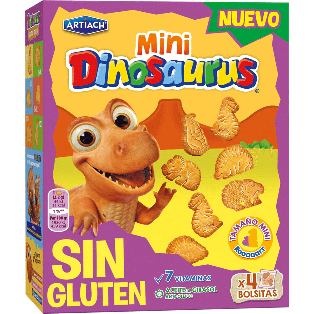 Bolachas Mini Dinossauros sem Glúten - ARTIACH