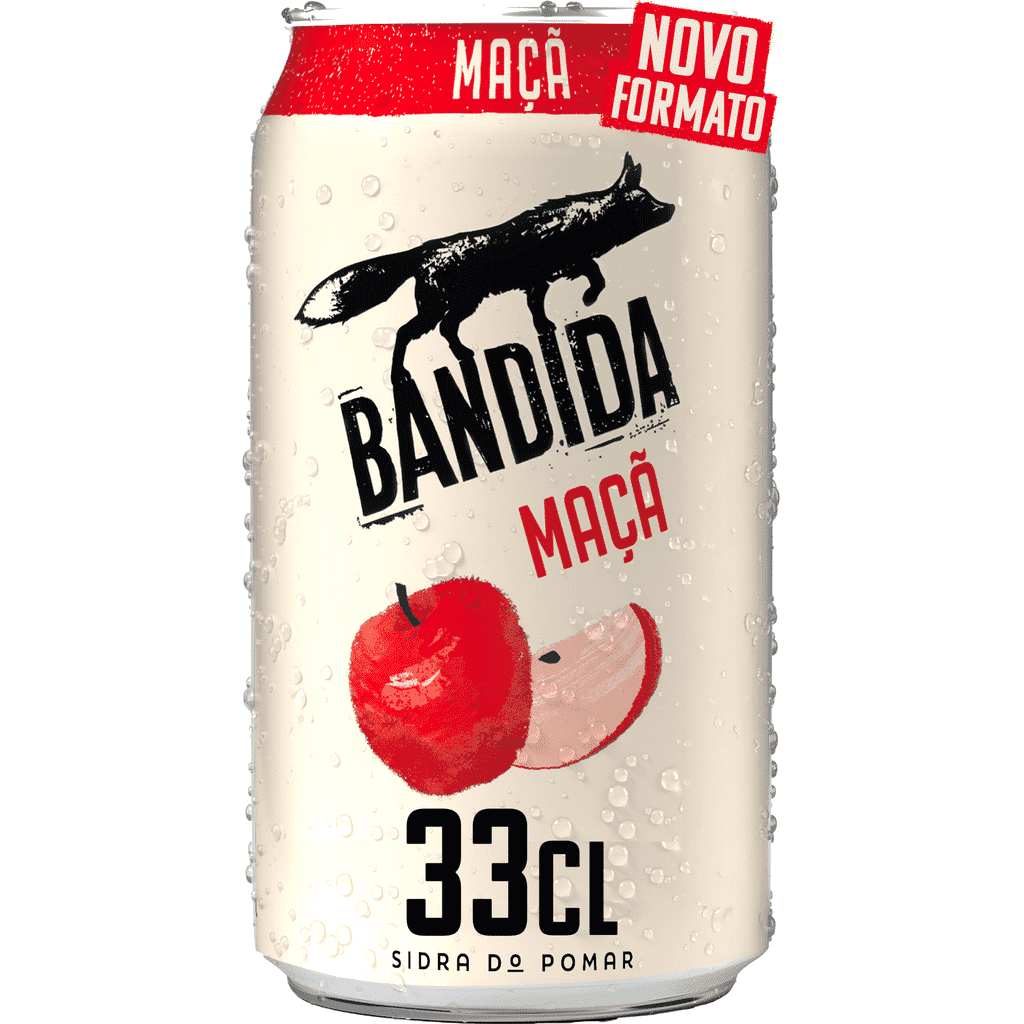 Sidra em Lata com Álcool Maçã - BANDIDA