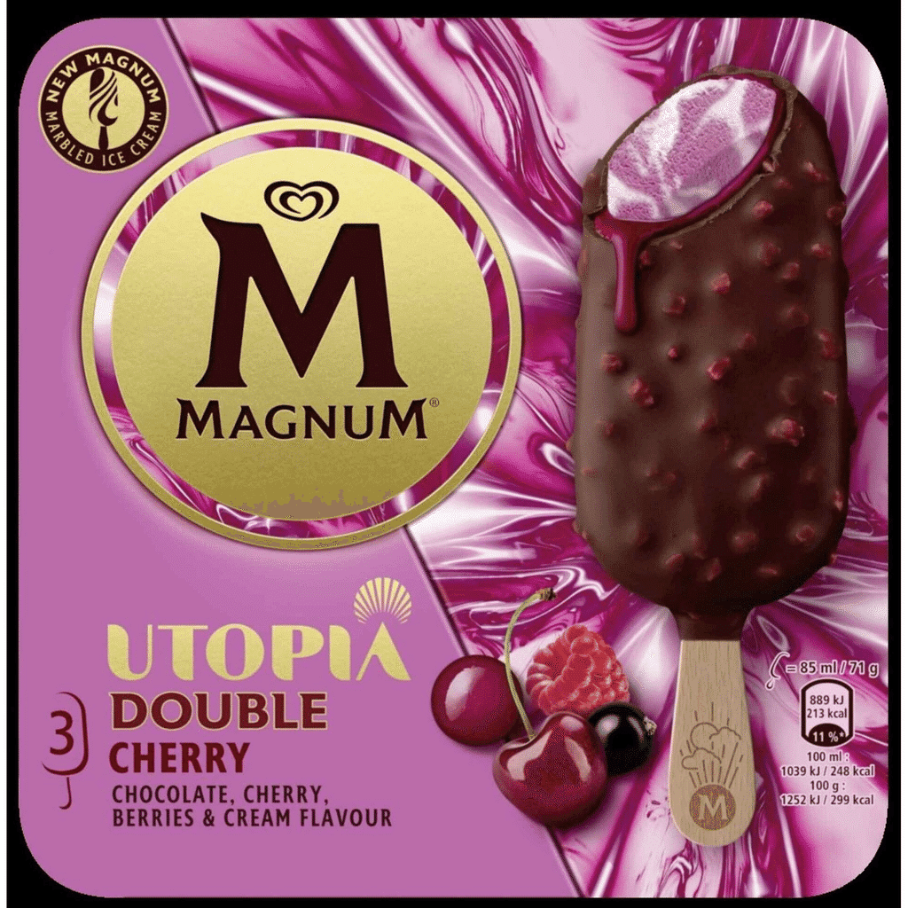 Gelado Utopia Double Cereja - MAGNUM