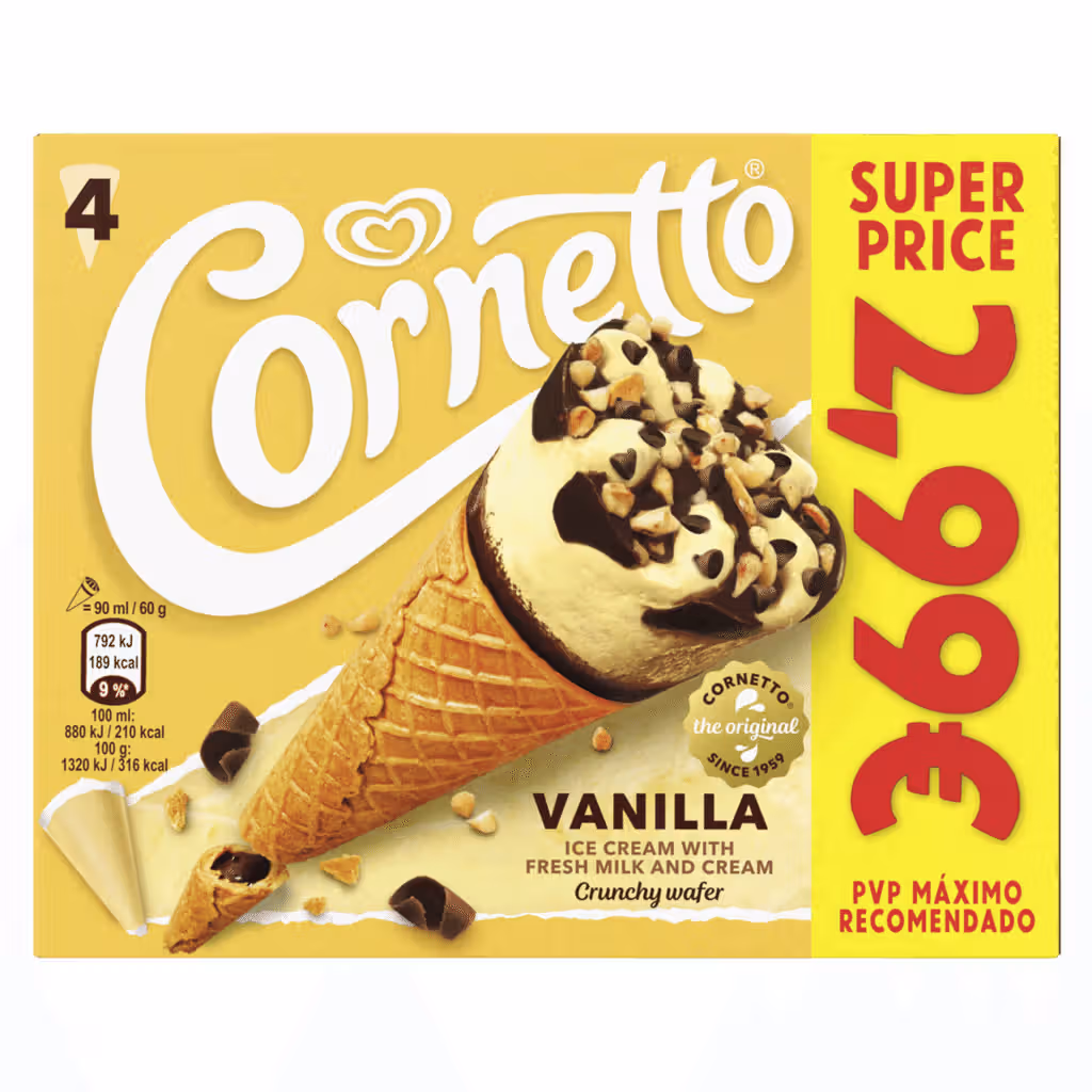 Gelado Cone Baunilha - CORNETTO