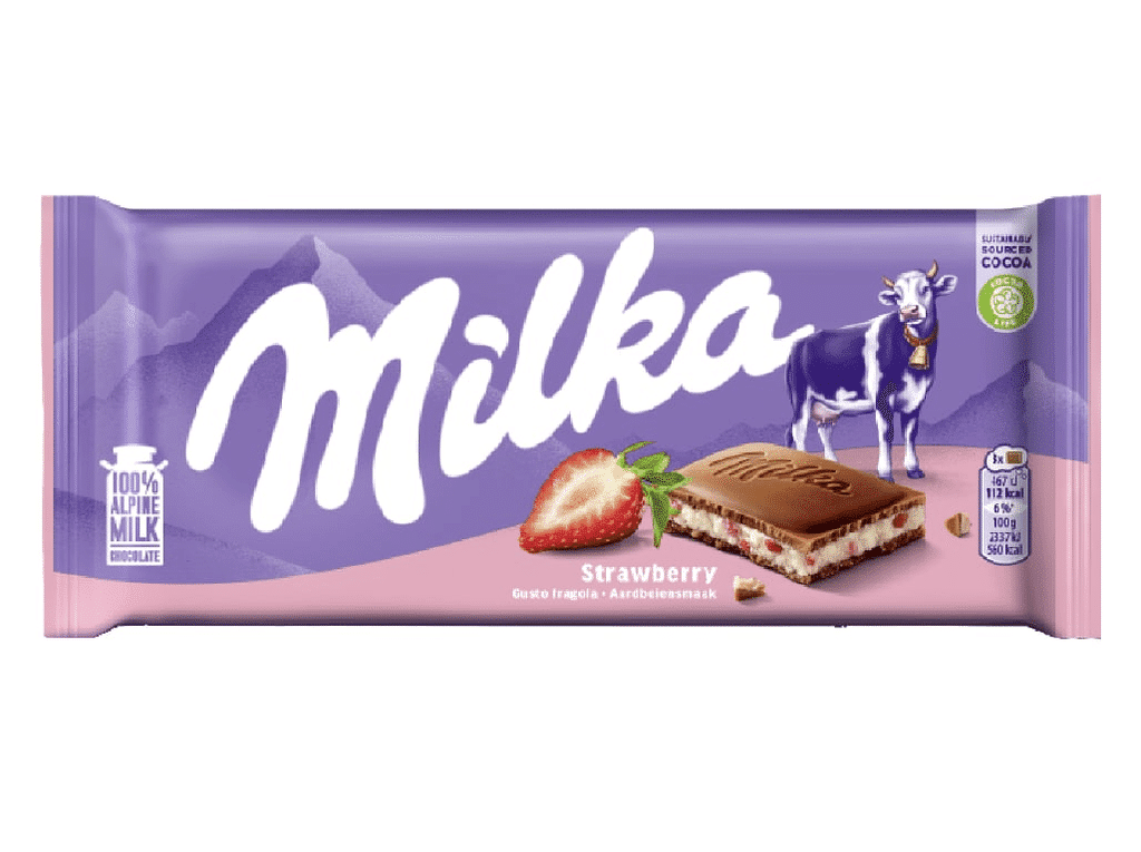 Chocolate Com Recheio Strawberry Yogurt 100g - MILKA