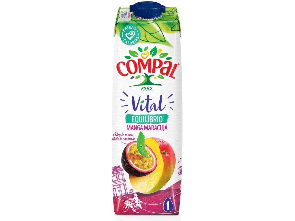 Néctar Manga E Maracujá 1l - COMPAL VITAL