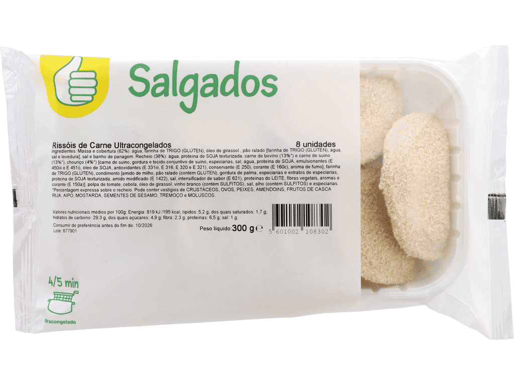 Rissóis De Carne Para Fritar 8un 300g - POLEGAR
