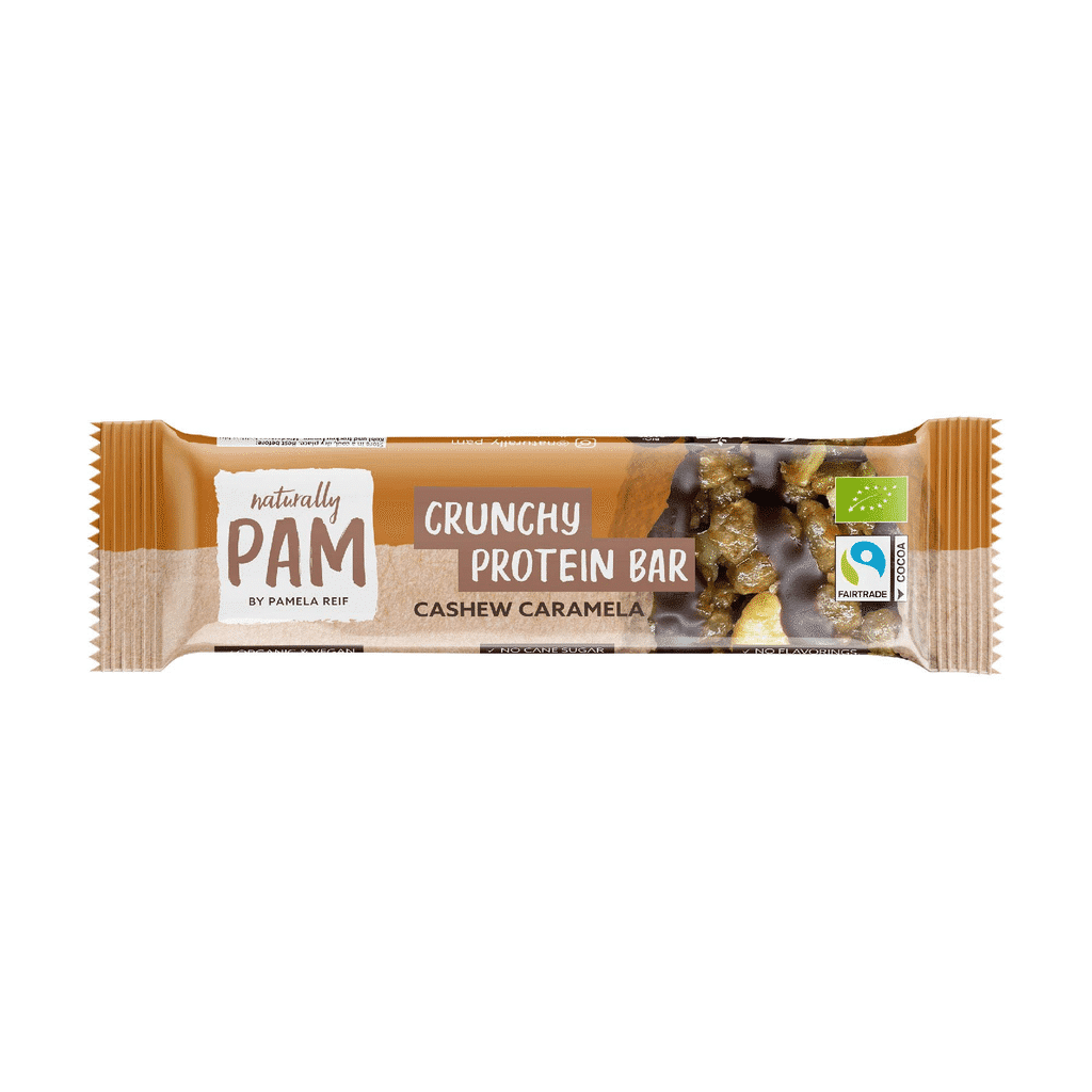 Crunchy Protein Bar Cashew Caramela Pam - NATURALLY