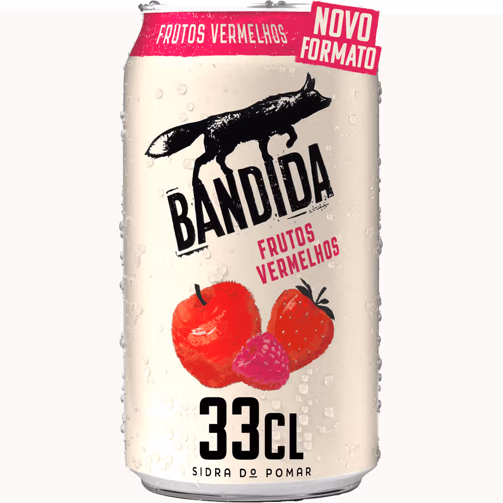Sidra em Lata com Álcool Frutos Vermelhos - BANDIDA