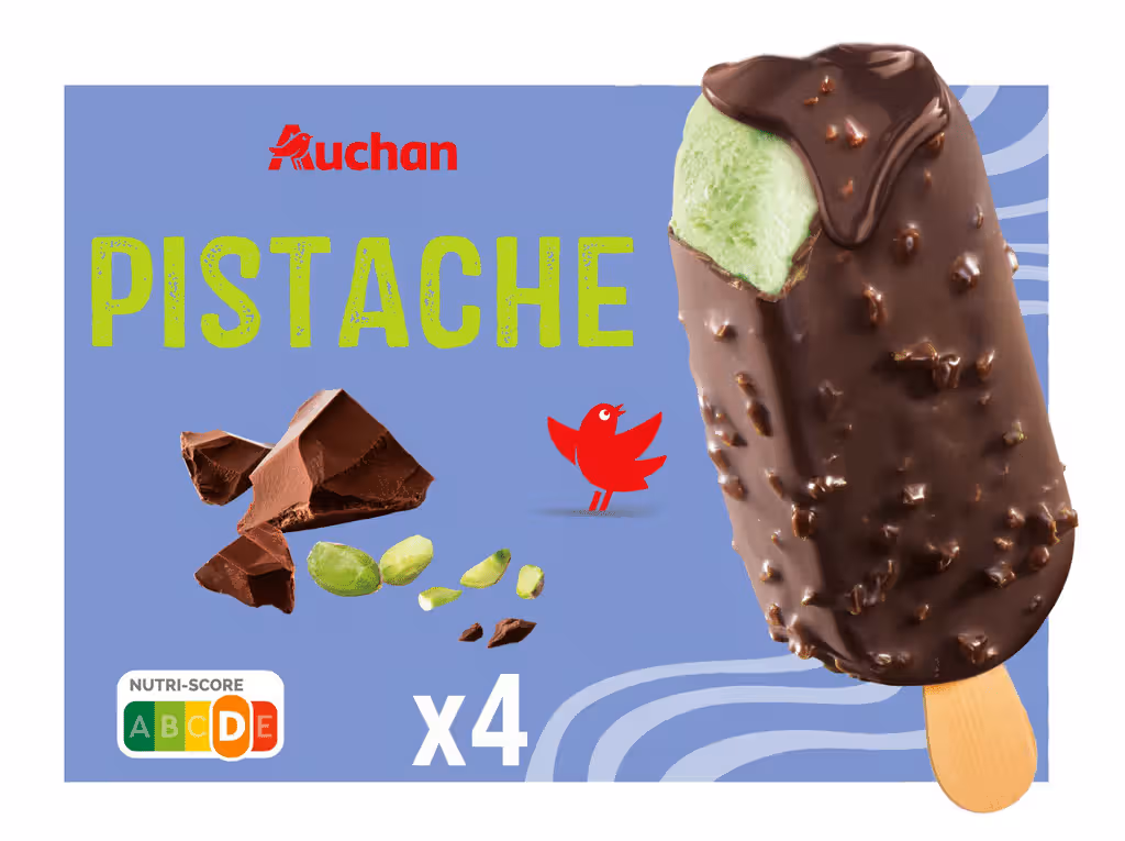 Gelado Palito Pistachio 4x100ml - AUCHAN