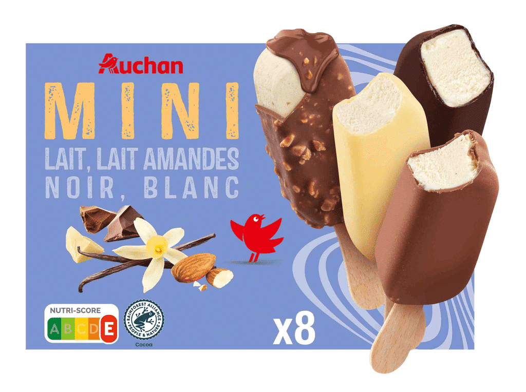 Gelado Palito Mini Sortidos 8x45ml - AUCHAN