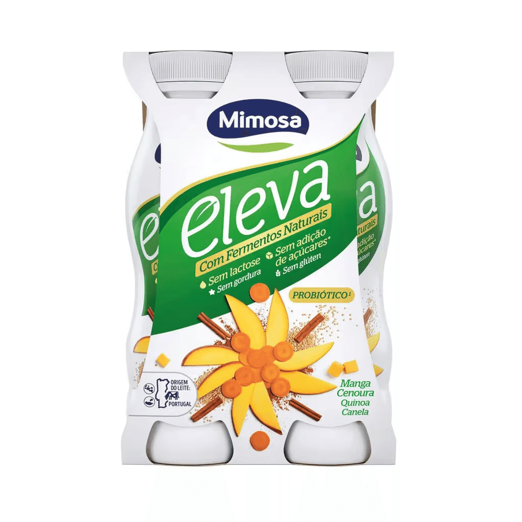 Iogurte Líquido Bifidus Manga e Cenoura Eleva sem Lactose - MIMOSA