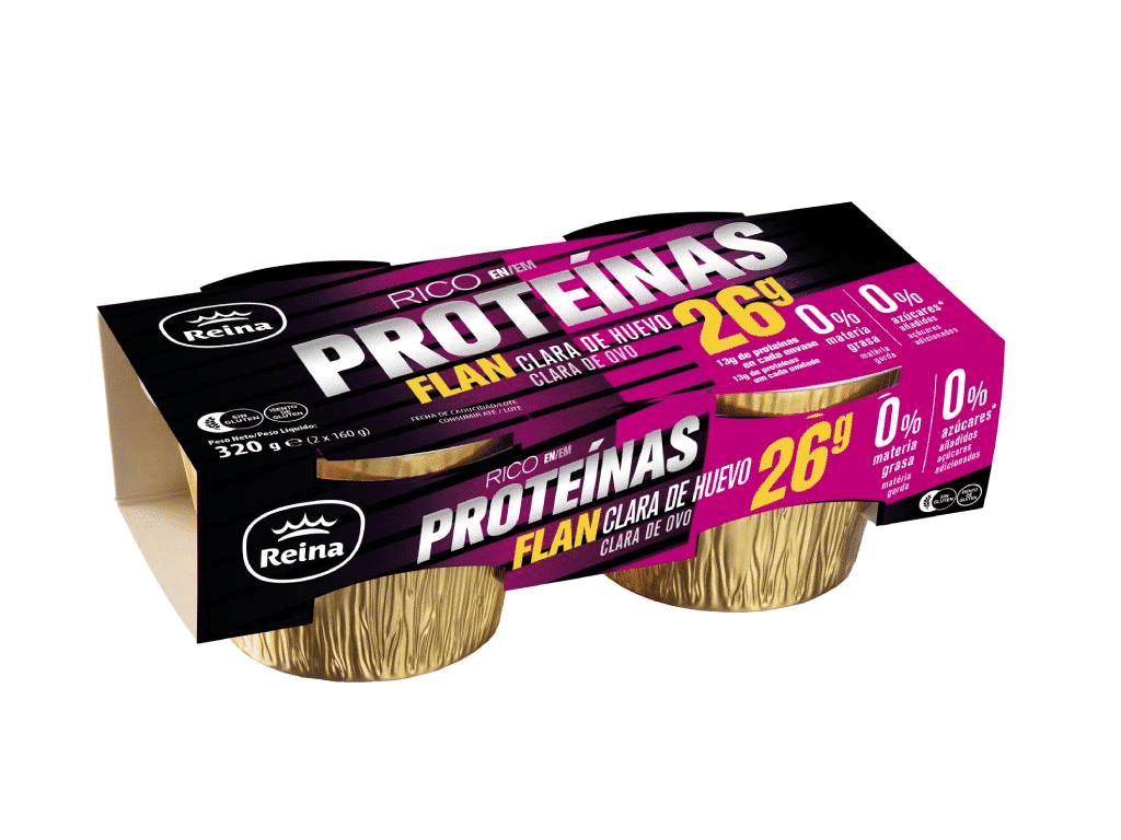Flan Clara De Ovo Rico Em Proteínas 2x160g - REINA