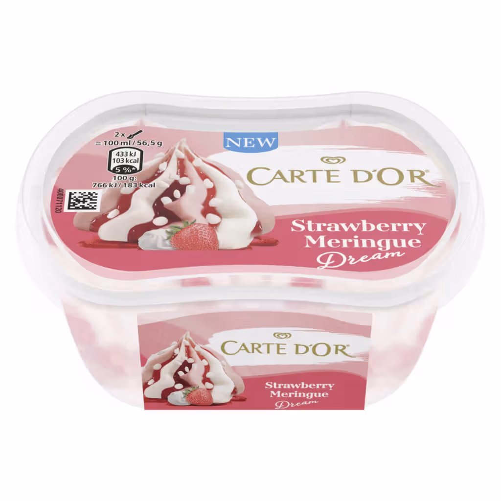 Gelado Morango e Merengue - CARTE D'OR