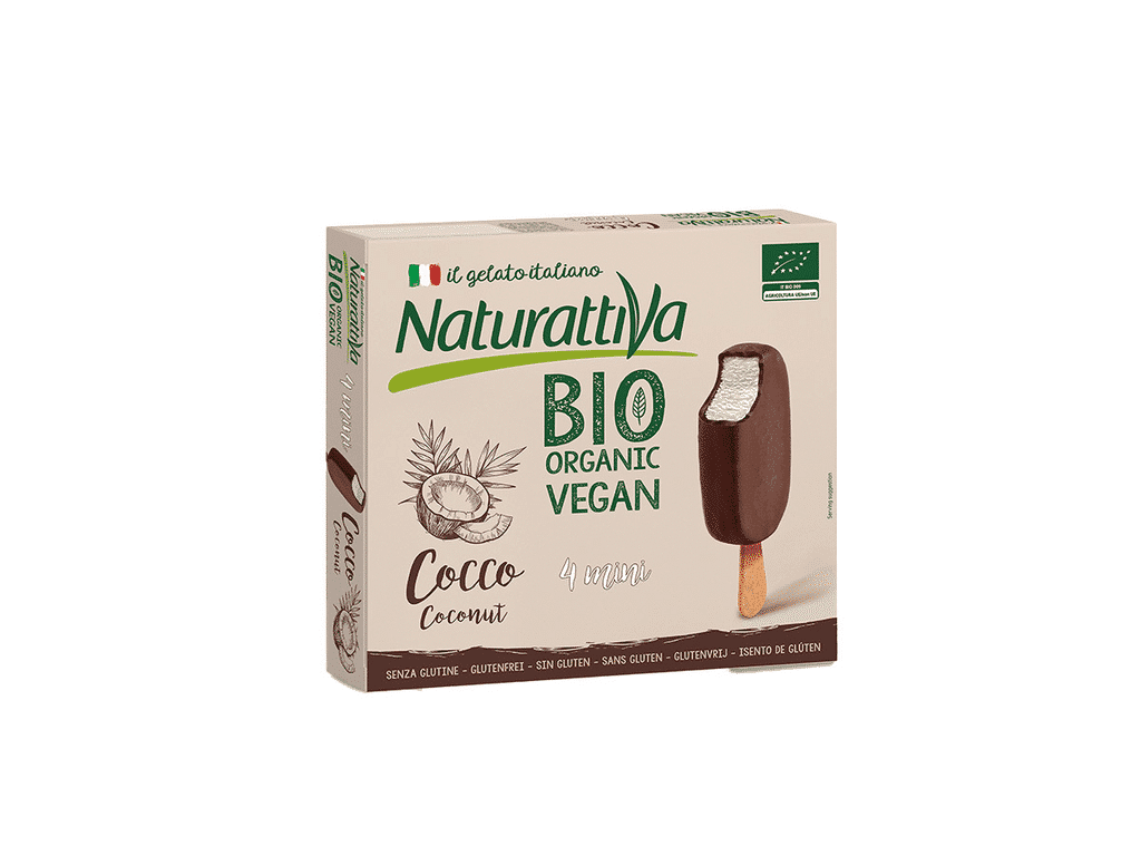 Gelado Vegetal Mini Coco Cacau 200g (4un) - NATURATTIVA