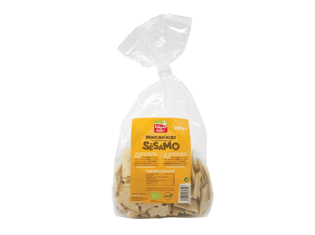 Mini Crackers De Trigo E Sésamo Bio 250 G - LA FINESTRA