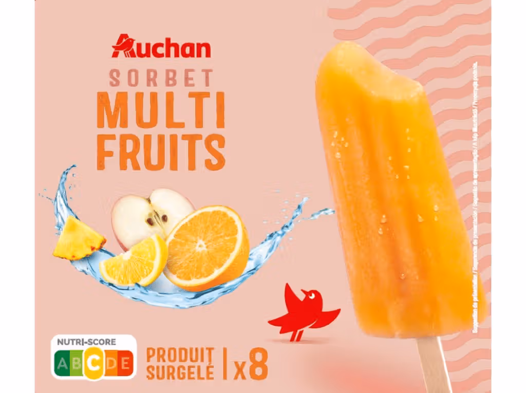 Sorbet Palito Multi Fruits 8x69ml - AUCHAN
