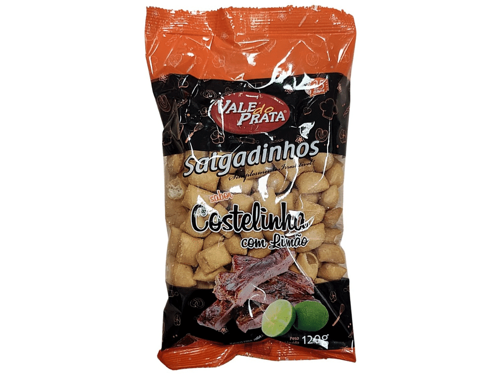 Salgadinhos Sabor Costelinha C/ Limão 120g - VALE DO PRATA