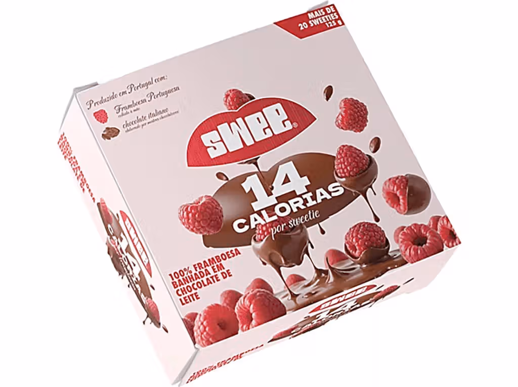 Sweeties Framboesa E Chocolate De Leite 125g - SWEE